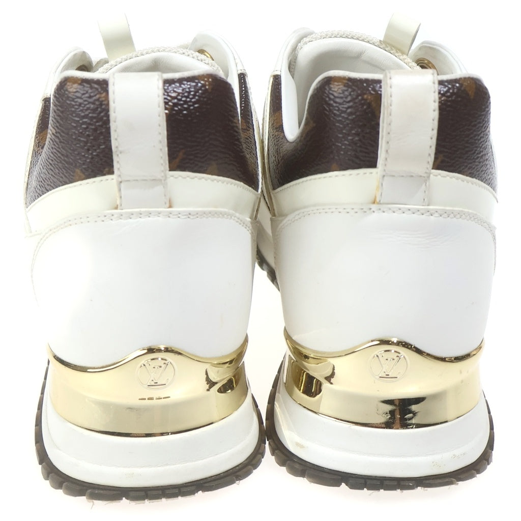 LOUIS VUITTON(ルイヴィトン) モノグラムキャンバス ランアウェイライン ローカットスニーカー ホワイト レザー #37 1A4XNN レディース