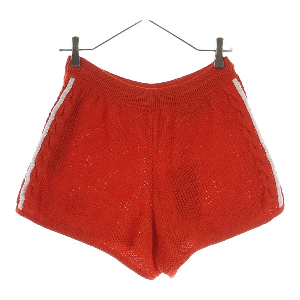 GUCCI(グッチ) XKCDJ × adidas Knit Shorts アディダス ニット ショーツ ロゴ ショートパンツ オレンジ #L 693835
