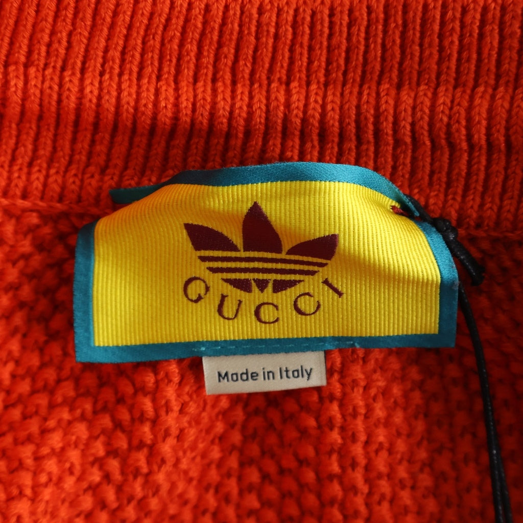 GUCCI(グッチ) XKCDJ × adidas Knit Shorts アディダス ニット ショーツ ロゴ ショートパンツ オレンジ #L 693835