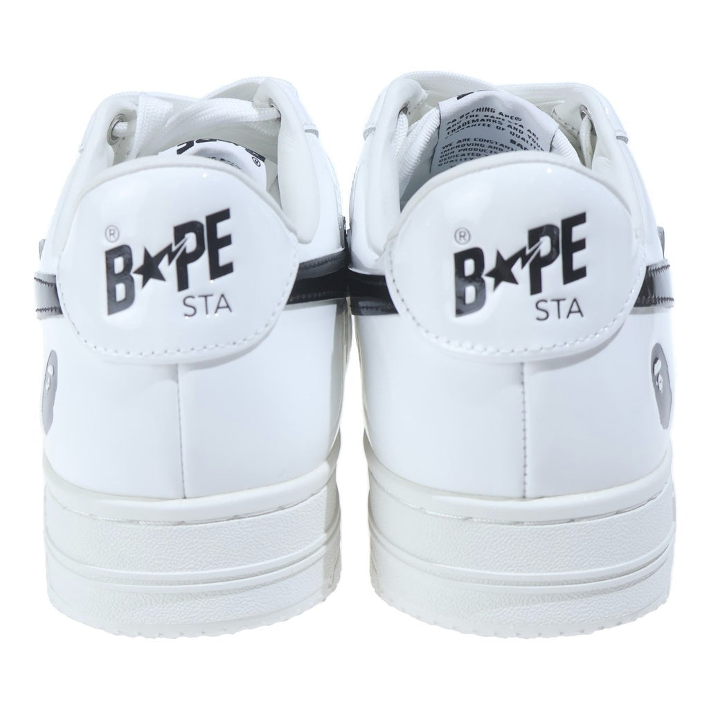 A BATHING APE(アベイシングエイプ) Bape Sta レザーローカットスニーカー ホワイト #27 1M30191302
