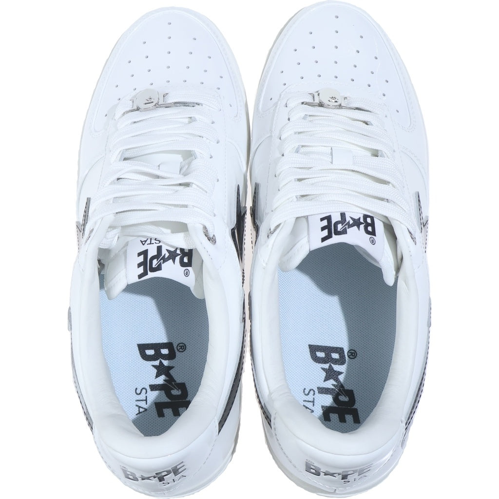 A BATHING APE(アベイシングエイプ) Bape Sta レザーローカットスニーカー ホワイト #27 1M30191302