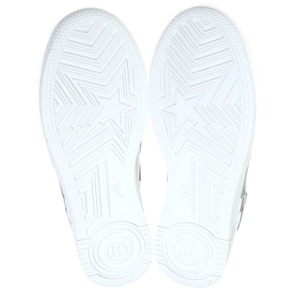A BATHING APE(アベイシングエイプ) Bape Sta レザーローカットスニーカー ホワイト #27 1M30191302