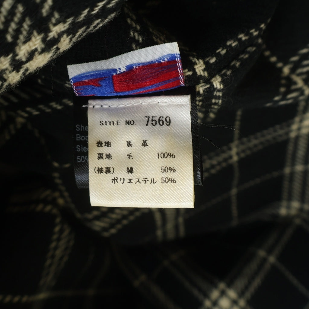 SCHOTT(ショット) カーコート レザージャケット ブラック 馬革×ウール #40 633SJH