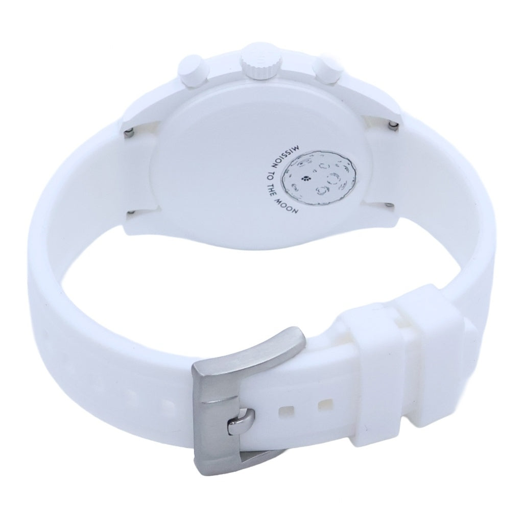 OMEGA(オメガ) ×SWATCH ミッション トゥザ ムーンフェイズ スヌーピー 白文字盤 CE×ラバー/QZ クォーツ 腕時計 S033W700
