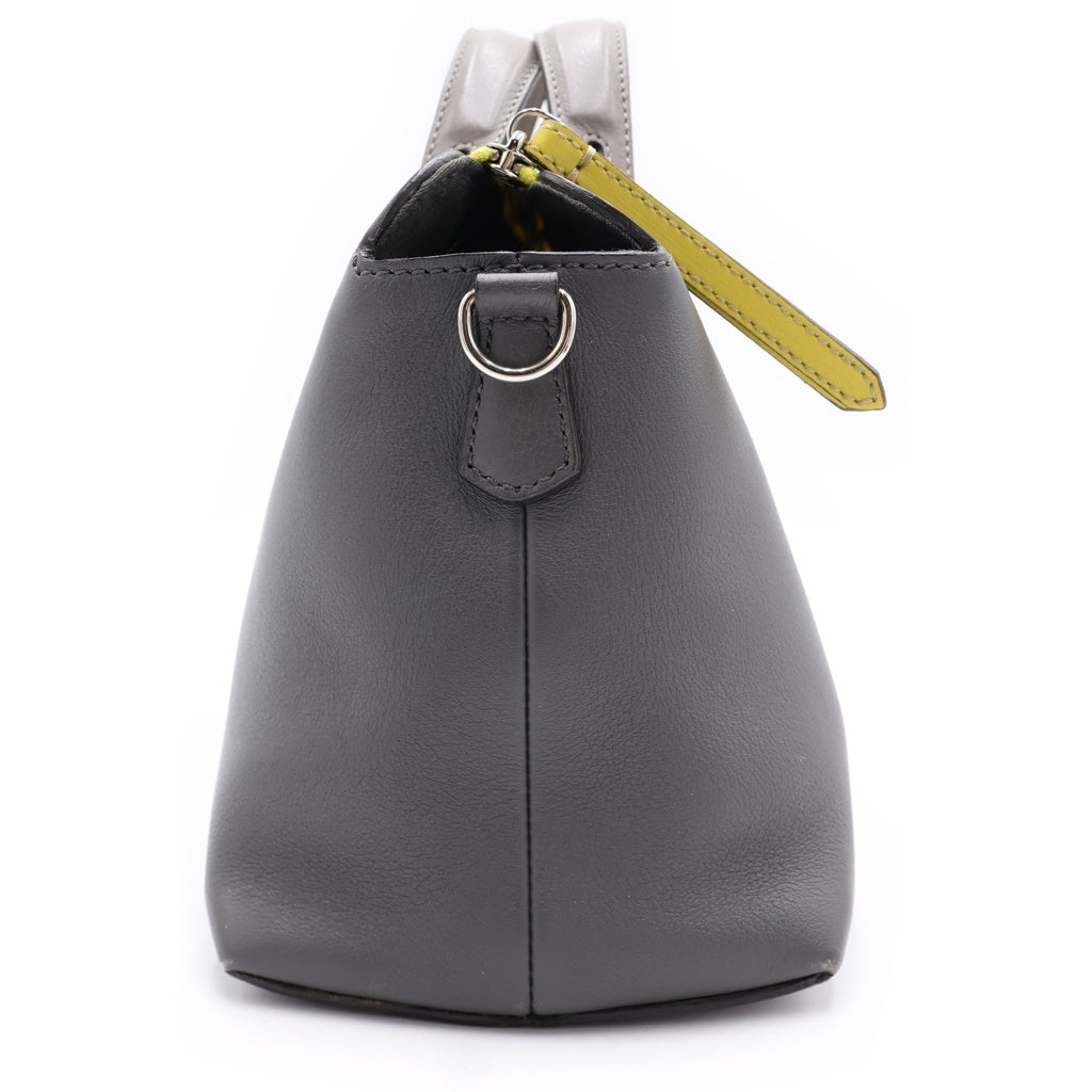 FENDI(フェンディ) バイザウェイ ミディアム 2WAYハンドバッグ ショルダーバッグ バイカラー グレー×イエロー×ブルー レザー 8BL124 シルバー金具 レディース