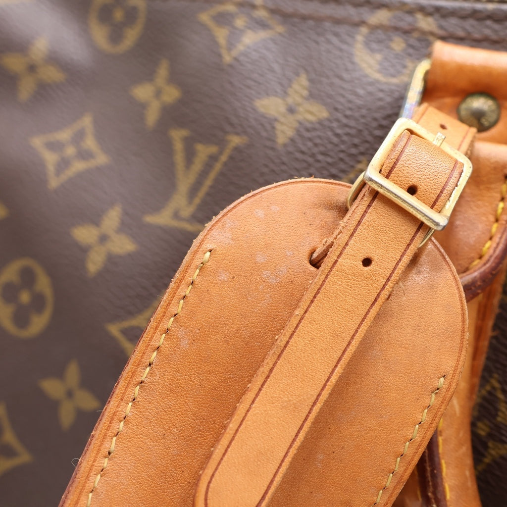 LOUIS VUITTON(ルイヴィトン) モノグラム キーポル45 ボストンバッグ ハンドバッグ トラベルバッグ ショルダーバッグ ブラウン レザー×PVC M41418 ゴールド金具 レディース