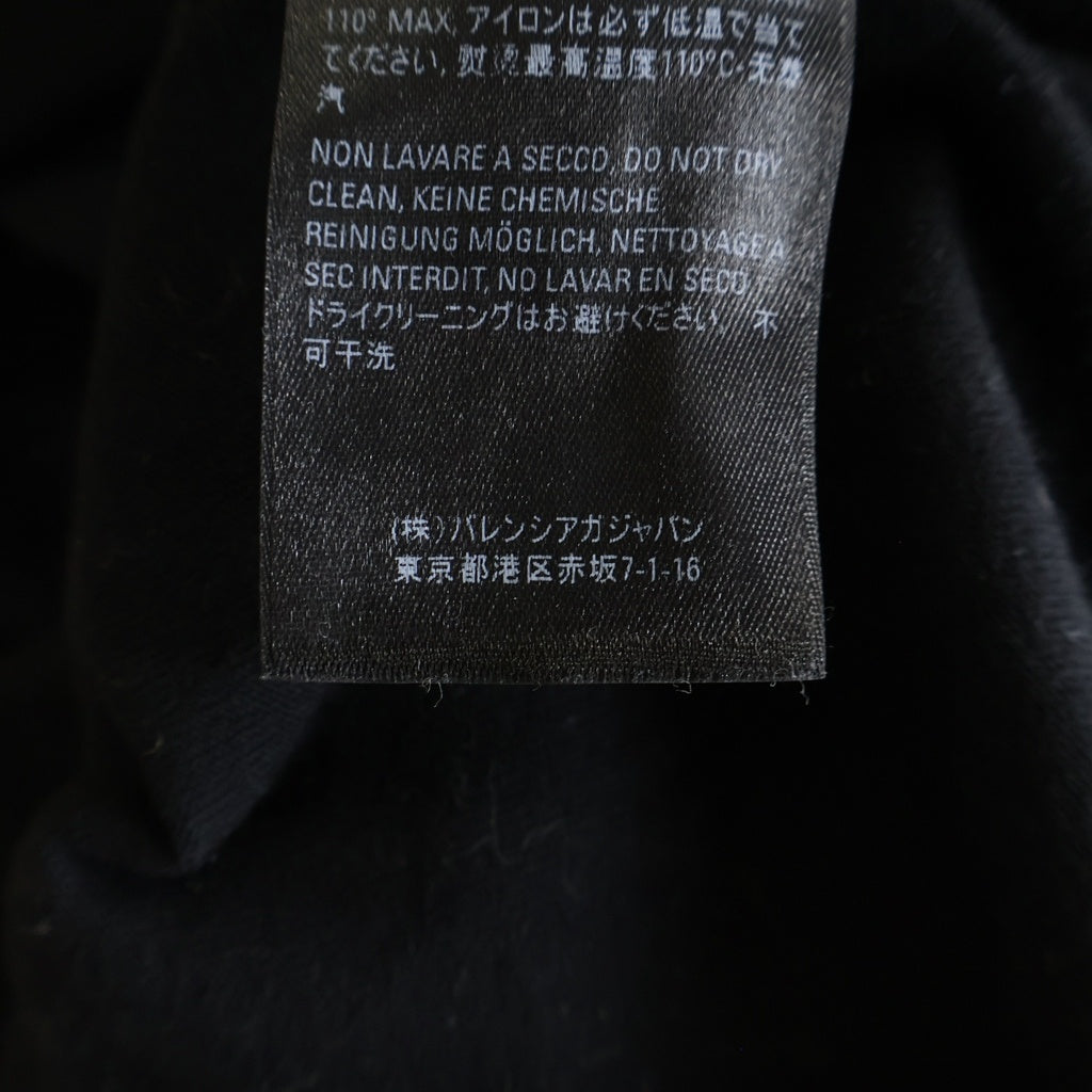 BALENCIAGA(バレンシアガ) フロントロゴプリント 半袖Tシャツ カットソー コットン ブラック 594579 TGV60 1000