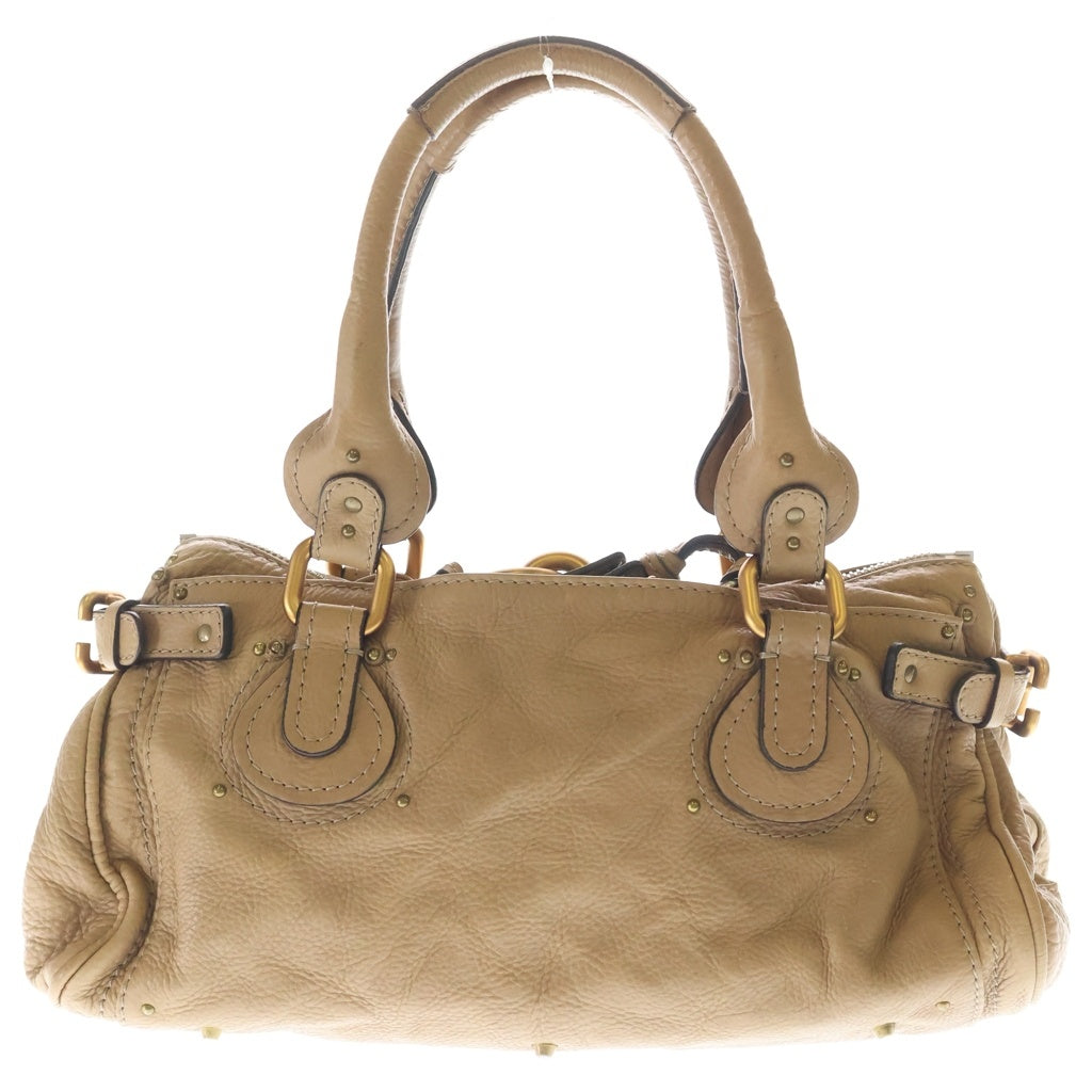 Chloe(クロエ) パディントン ハンドバッグ ベージュ レザー ゴールド金具 レディース