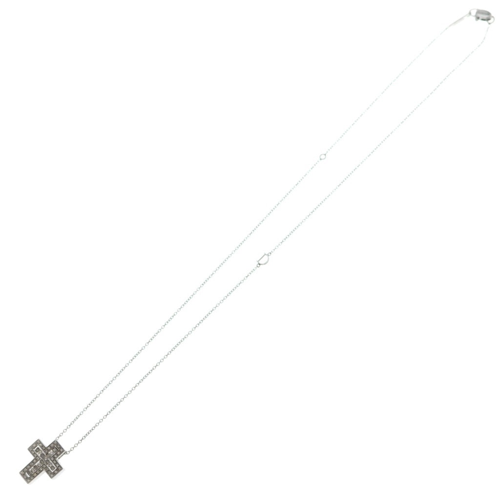 DAMIANI(ダミアーニ) ベルエポック XS クロスネックレス ダイヤ ペンダント K18WG ホワイトゴールド レディース