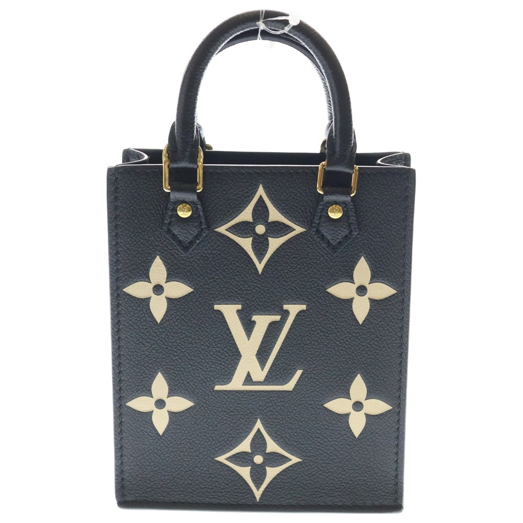 LOUIS VUITTON(ルイヴィトン) モノグラム アンプラント プティット サックプラ 2WAYハンドバッグ ショルダーバッグ ブラック レザー M81416 ゴールド金具 レディース