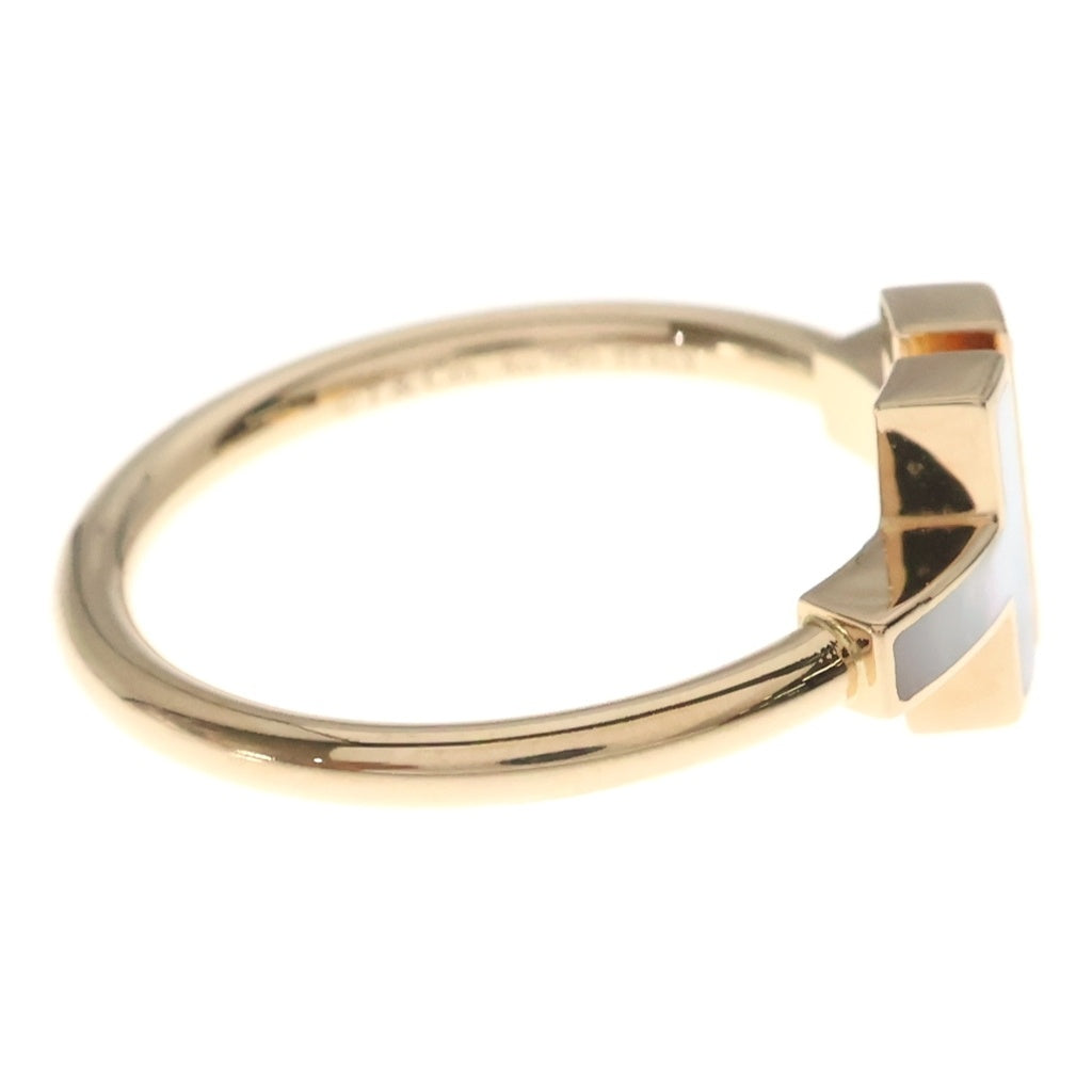 TIFFANY & Co.(ティファニー) Tワイヤー リング シェル ダイヤモンド K18PG ピンクゴールド 17.5号