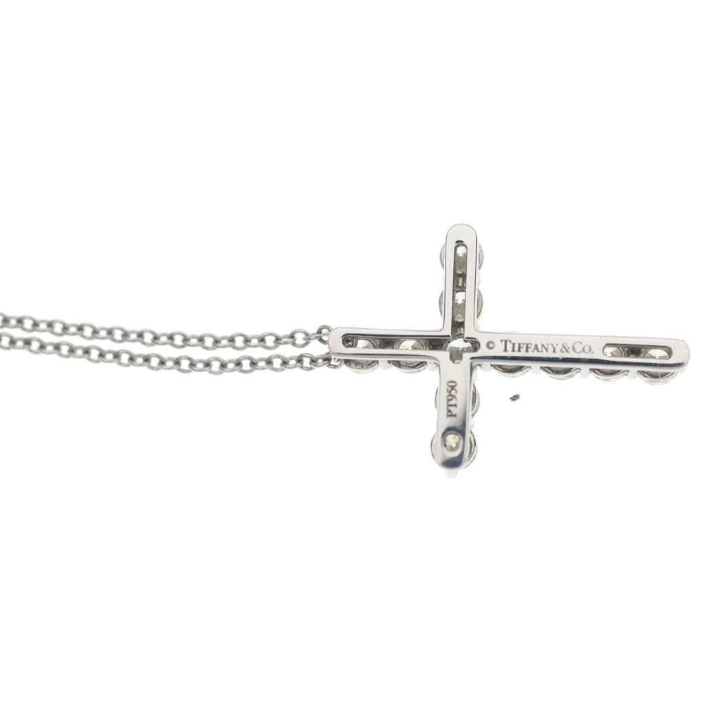TIFFANY & Co.(ティファニー) クロス ミディアム ダイヤモンド 11PD Pt950 ネックレス ペンダント プラチナ レディース