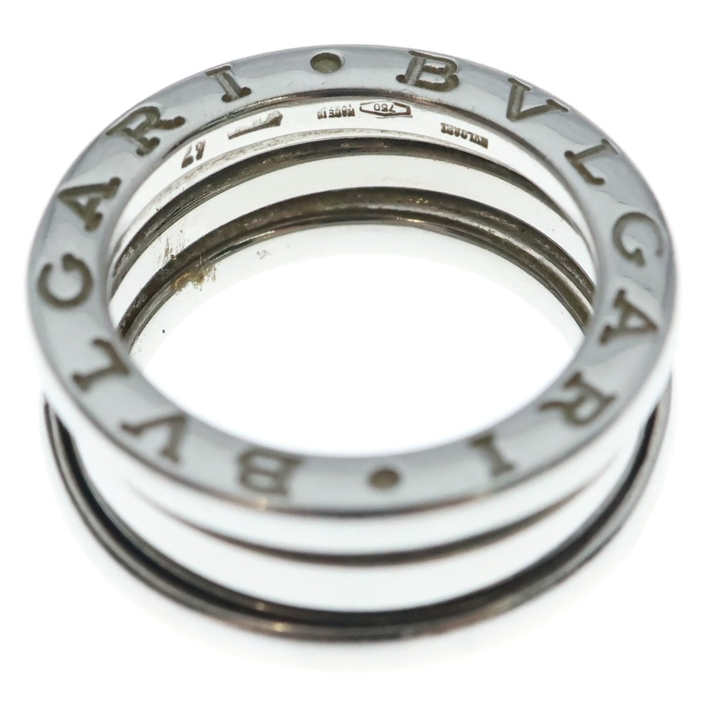 BVLGARI(ブルガリ) ビーゼロワン 2バンド リング Au750 K18WG #47 ホワイトゴールド レディース