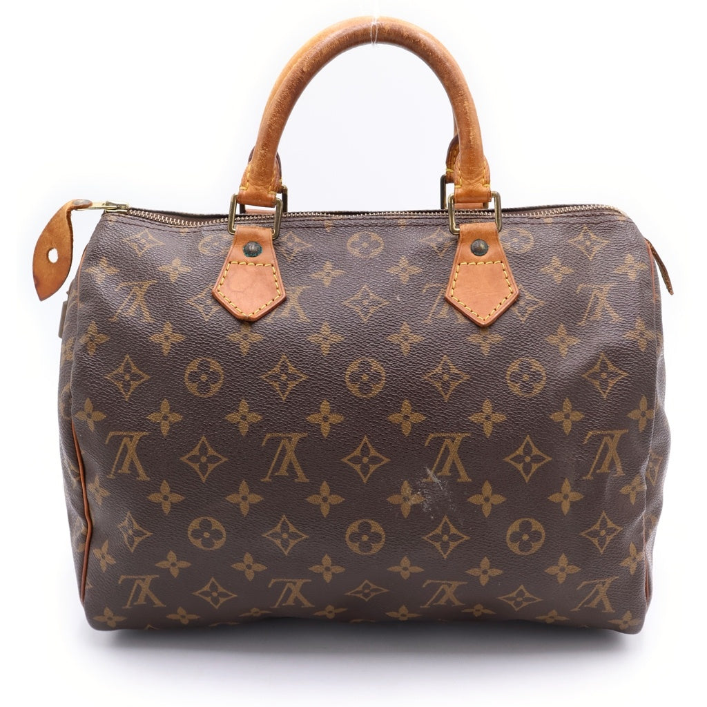 LOUIS VUITTON(ルイヴィトン) モノグラム スピーディ30 ハンドバッグ ボストンバッグ ブラウン PVC×レザー M41526 ゴールド金具 レディース