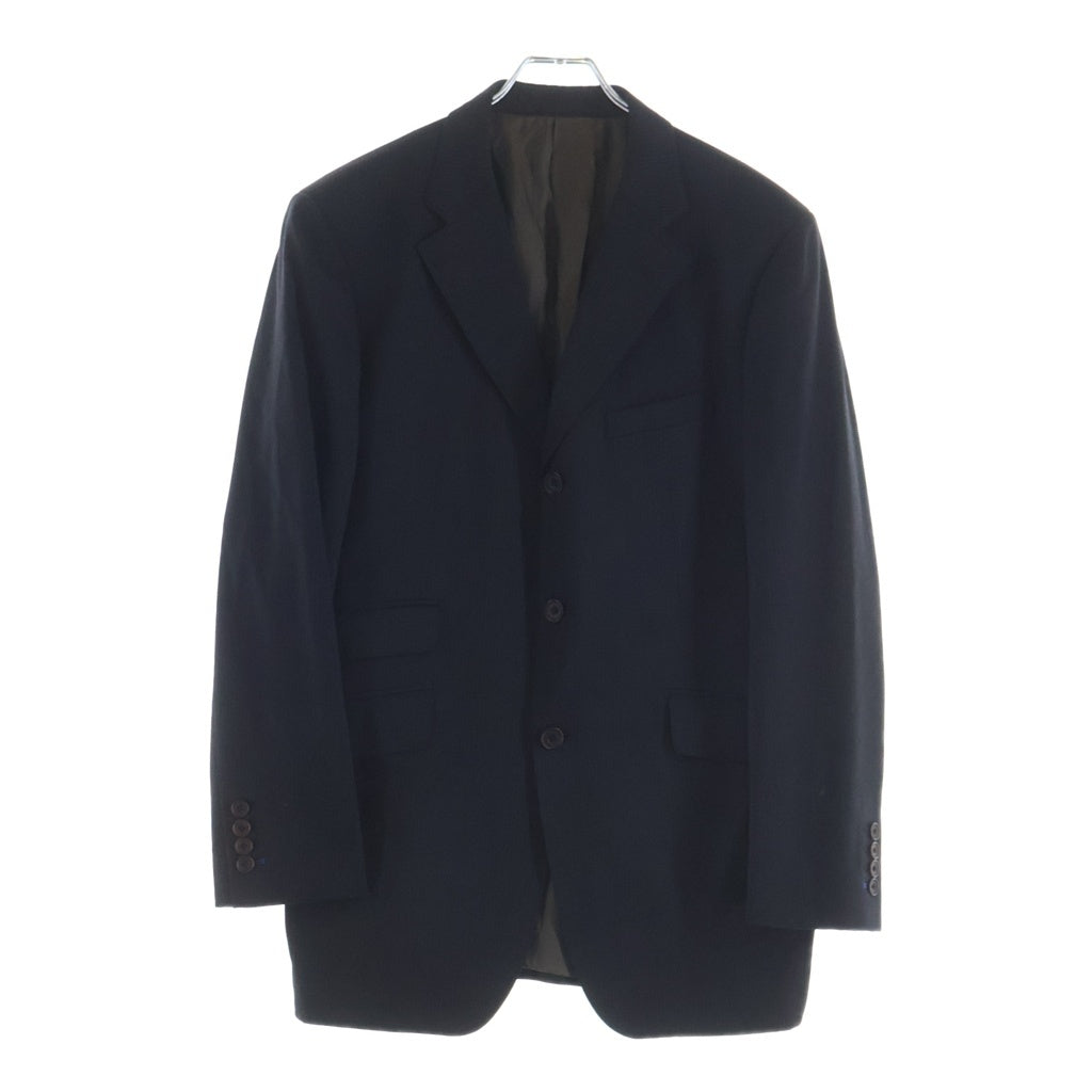 BURBERRY BLACK LABEL(バーバリー ブラックレーベル) ストライプ柄 セットアップ スーツ 3Bテーラードジャケット スラックス パンツ ウール ポリエステル ブラック BMD22-308-59