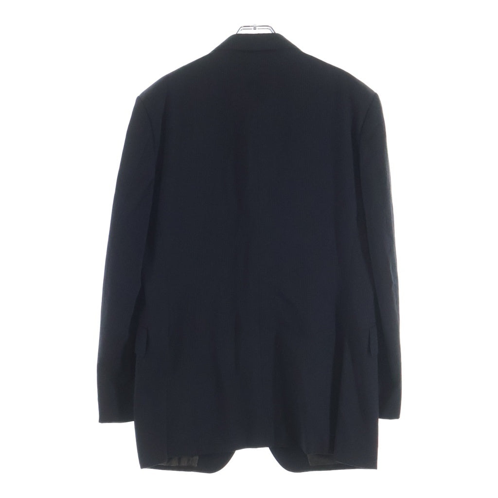 BURBERRY BLACK LABEL(バーバリー ブラックレーベル) ストライプ柄 セットアップ スーツ 3Bテーラードジャケット スラックス パンツ ウール ポリエステル ブラック BMD22-308-59