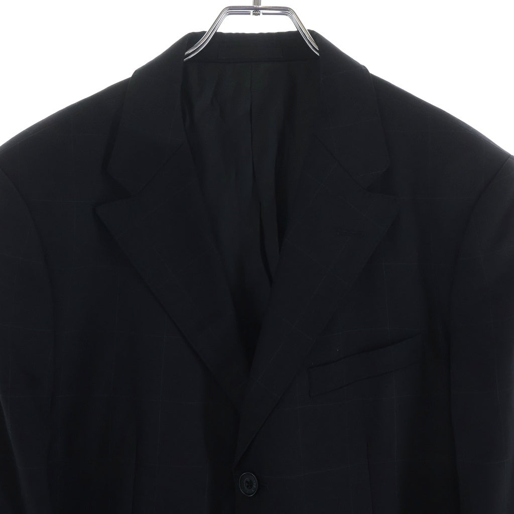 BURBERRY BLACK LABEL(バーバリー ブラックレーベル) ブロックチェック セットアップ スーツ 3Bテーラードジャケット スラックス パンツ ブラック BMD24-309-09