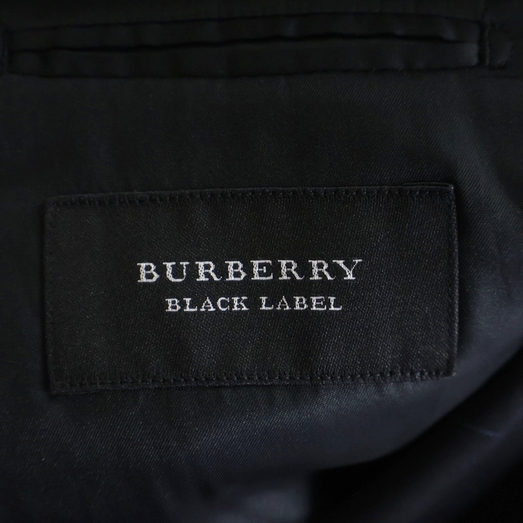 BURBERRY BLACK LABEL(バーバリー ブラックレーベル) ブロックチェック セットアップ スーツ 3Bテーラードジャケット スラックス パンツ ブラック BMD24-309-09