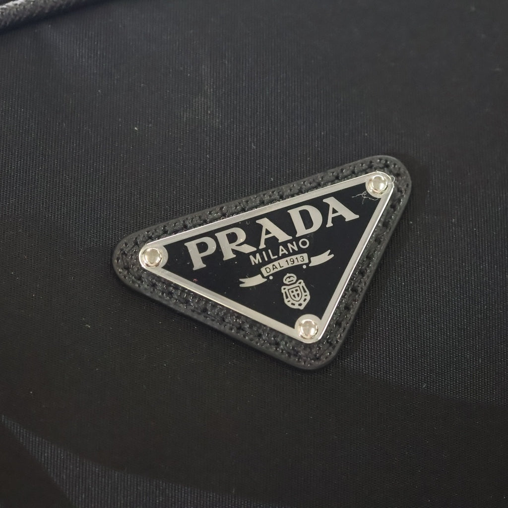 PRADA(プラダ) テスート ビジネスバッグ ハンドバッグ ショルダーバッグ ブラック ナイロン×レザー 2VE661 シルバー金具