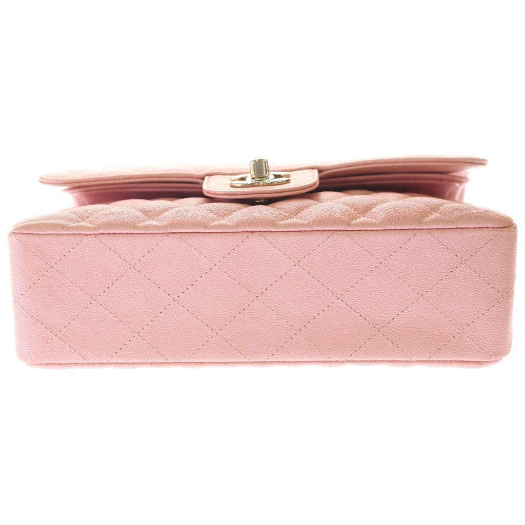 CHANEL(シャネル) マトラッセ23 Wフラップ Wチェーンショルダーバッグ インデセントピンク キャビアスキン A01113 ゴールド金具 レディース