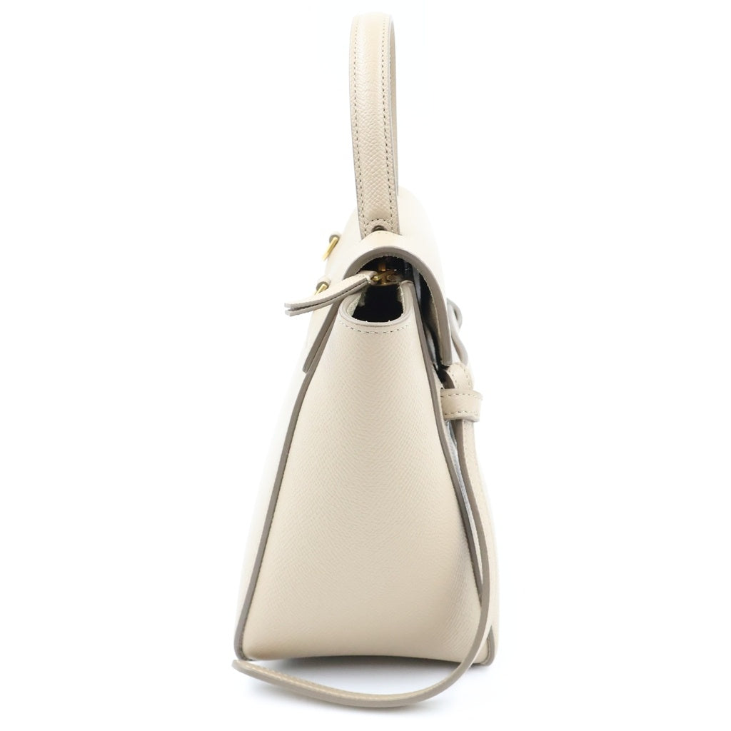 CELINE(セリーヌ) ベルトバッグ ミニ ベージュ レザー 2WAY ハンドバッグ ショルダーバッグ レディース