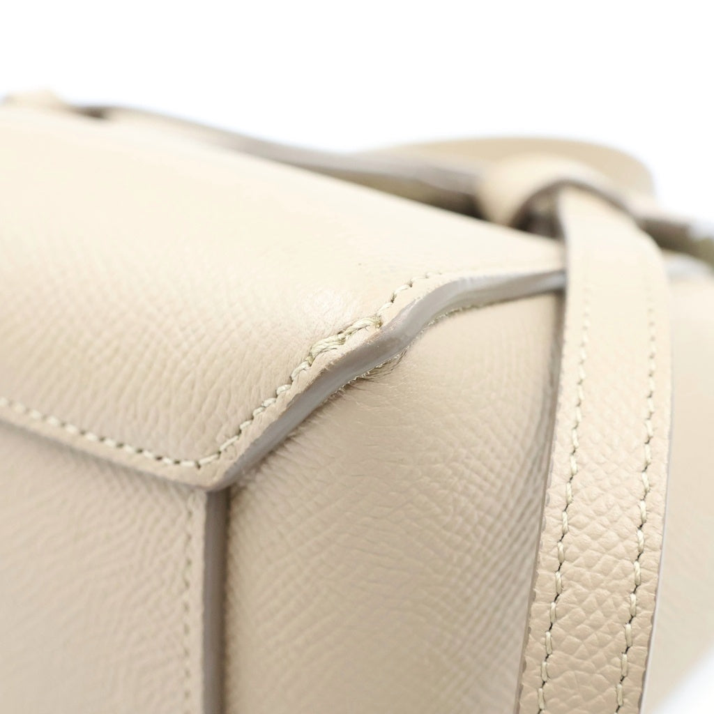 CELINE(セリーヌ) ベルトバッグ ミニ ベージュ レザー 2WAY ハンドバッグ ショルダーバッグ レディース