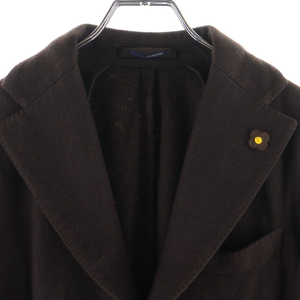 LARDINI(ラルディーニ) 3ボタン カシミヤ シングルテーラードジャケット ブレザー #44 ブラウン JK.801