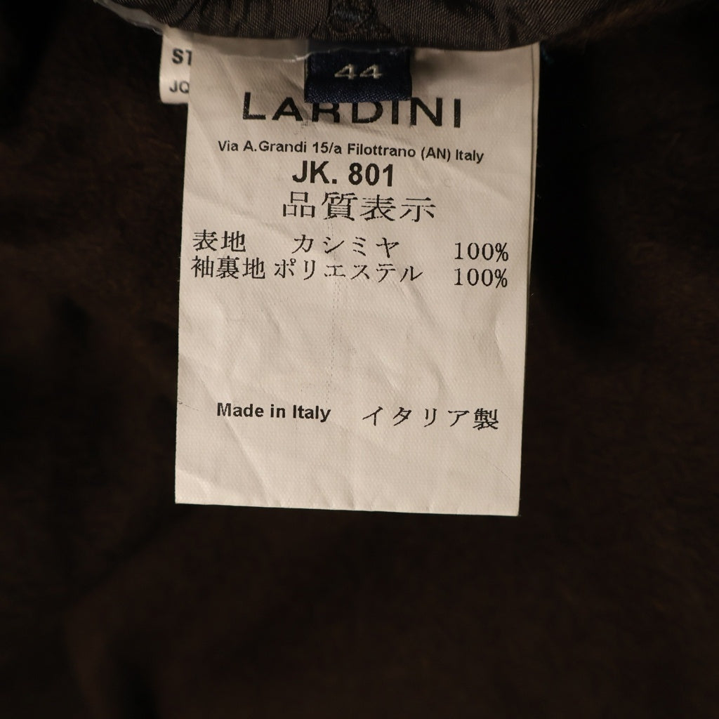 LARDINI(ラルディーニ) 3ボタン カシミヤ シングルテーラードジャケット ブレザー #44 ブラウン JK.801