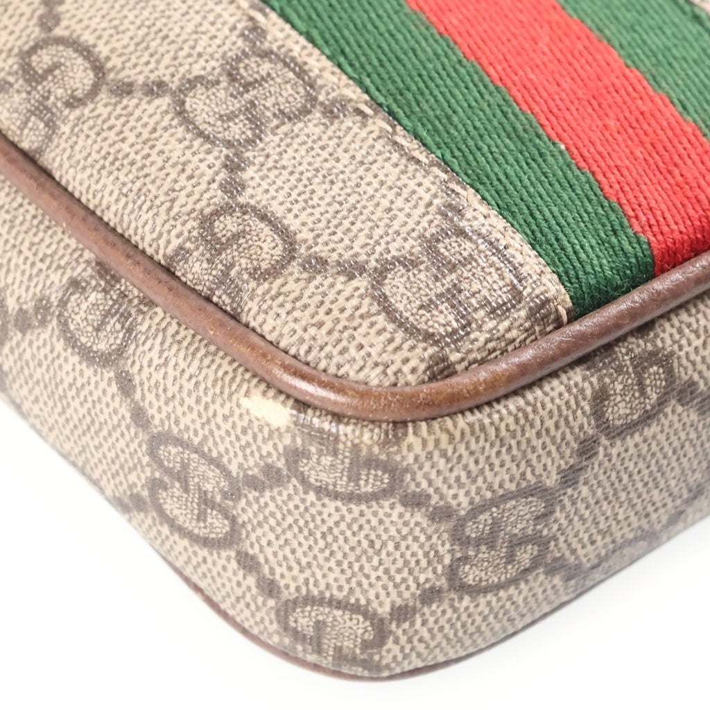 GUCCI(グッチ) オフィディア GG シェリーライン PVC レザー ショルダーバッグ ブラウン/ベージュ 598912 レディース