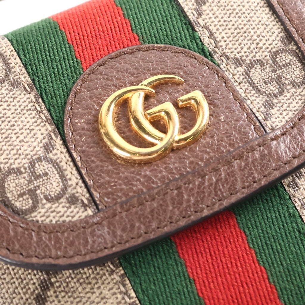GUCCI(グッチ) オフィディア GG シェリーライン PVC レザー ショルダーバッグ ブラウン/ベージュ 598912 レディース