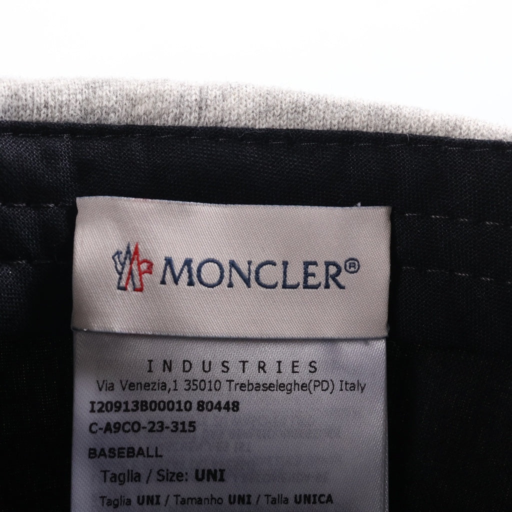 MONCLER(モンクレール) ベースボール キャップ ロゴ グレー