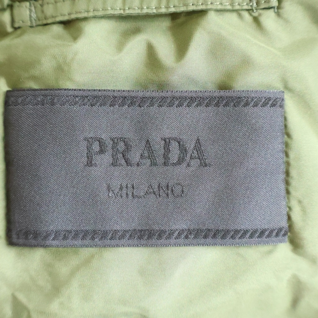 PRADA(プラダ) Re-Nylon Raincoat トライアングルロゴ リナイロンレインコート フード Wジップ グリーン SGC260 S231 1WQ9
