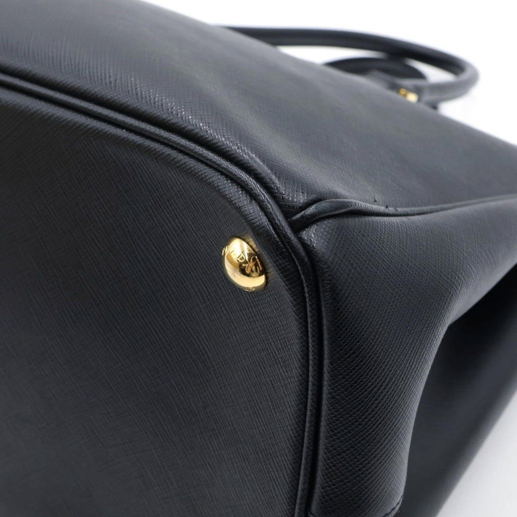 PRADA(プラダ) ガレリアラージ 2WAYショルダーバッグ ハンドバッグ サフィアーノレザー ブラック 1BA786 レディース
