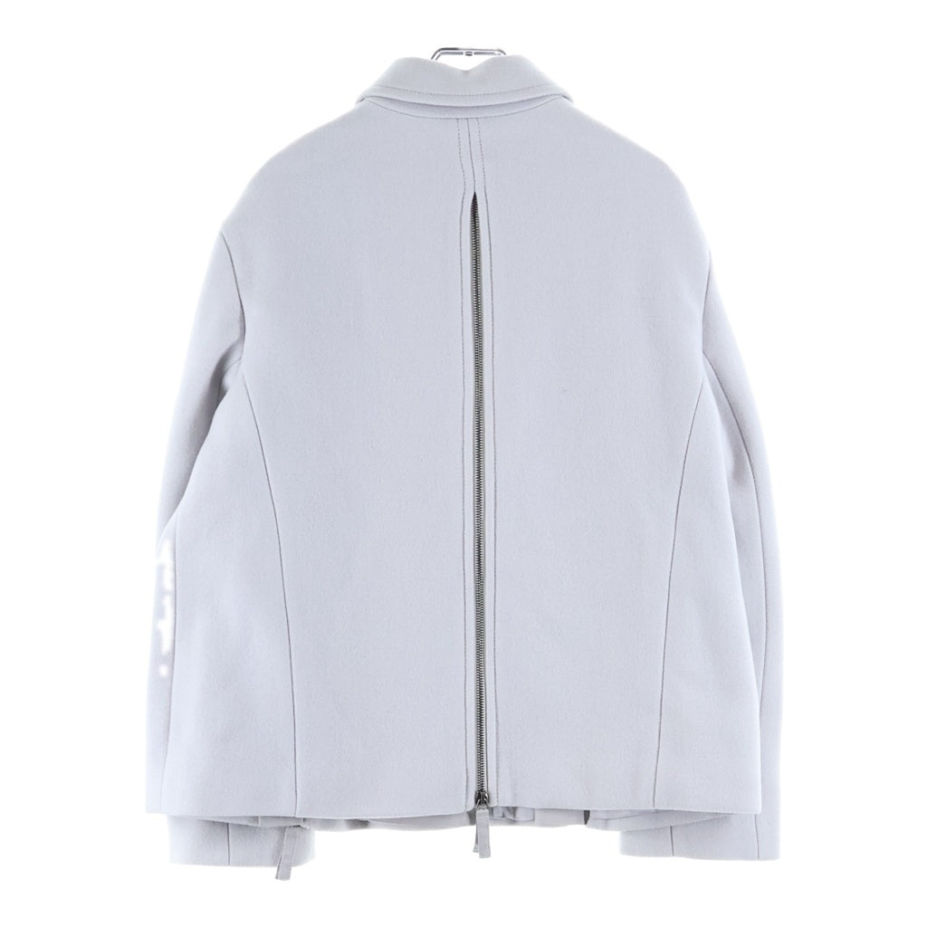 EMPORIO ARMANI(エンポリオアルマーニ) ミドル丈 ジップデザイン ピーコート ライトグレー レディース
