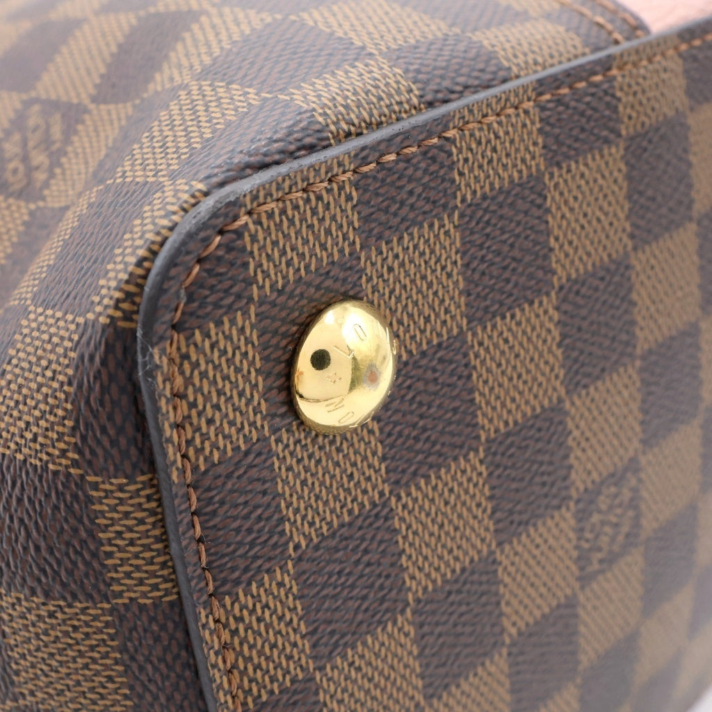 LOUIS VUITTON(ルイヴィトン) ダミエ ジャージー マグノリア トート ショルダーバッグ PVC レザー ブラウン/ピンク N44041 レディース