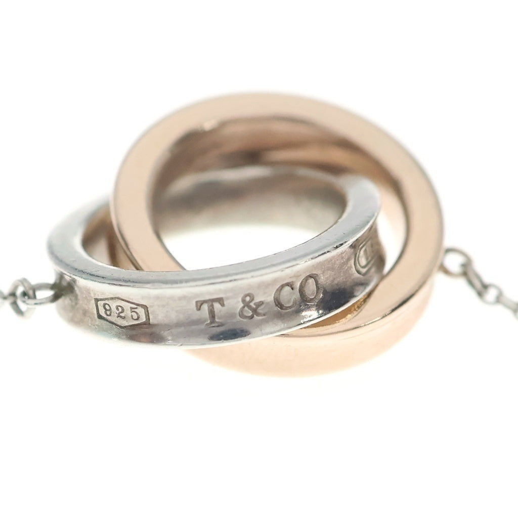TIFFANY & Co.(ティファニー) 1837 インターロッキング サークル ペンダント ネックレス Ag925 メタル シルバー×ピンクゴールド レディース