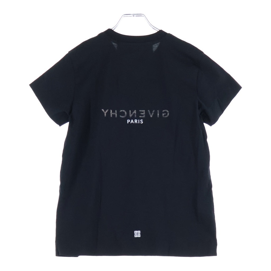 GIVENCHY(ジバンシィ) ロゴプリント 半袖Tシャツ カットソー コットン 両面プリント ブラック BW707Y3Z5W レディース