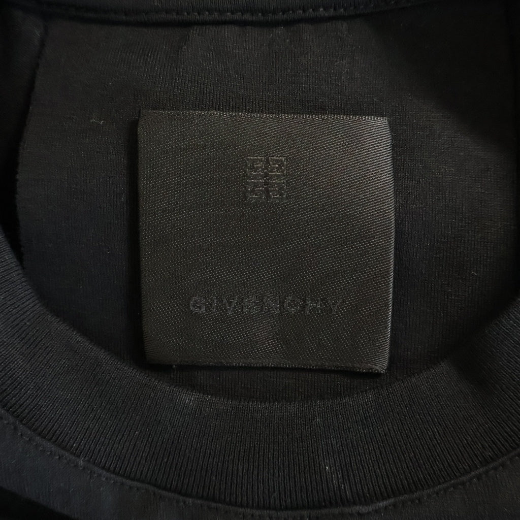 GIVENCHY(ジバンシィ) ロゴプリント 半袖Tシャツ カットソー コットン 両面プリント ブラック BW707Y3Z5W レディース