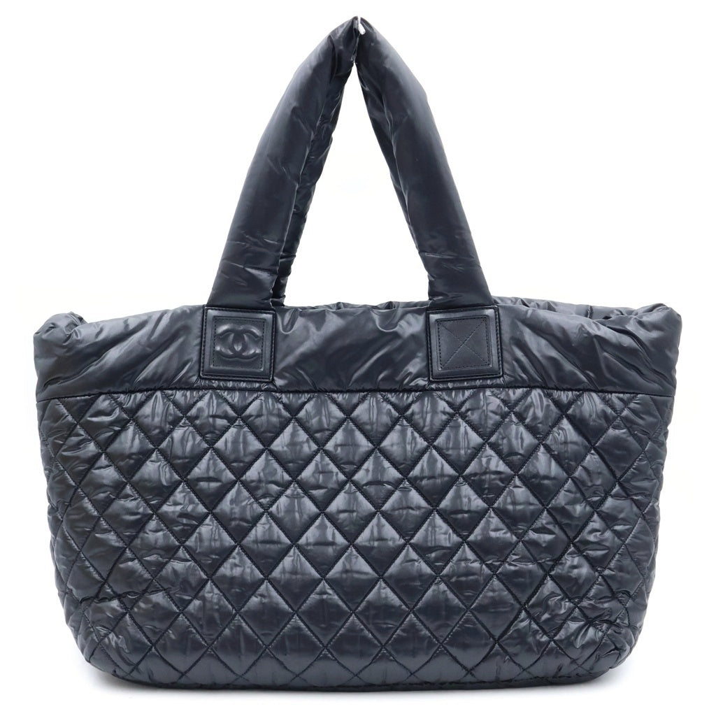 CHANEL(シャネル) コココクーンMM スモールトートバッグ ハンドバッグ ブラック ナイロン A48611 レディース