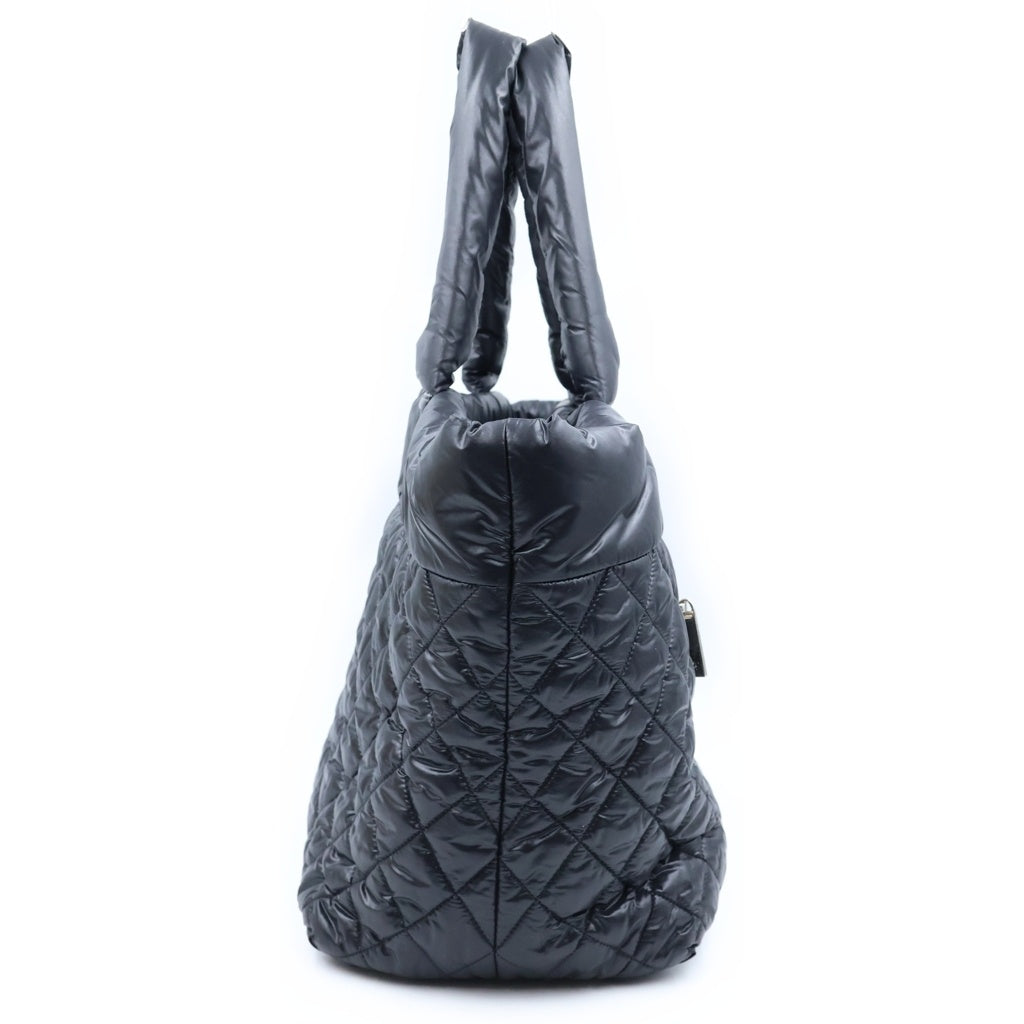 CHANEL(シャネル) コココクーンMM スモールトートバッグ ハンドバッグ ブラック ナイロン A48611 レディース