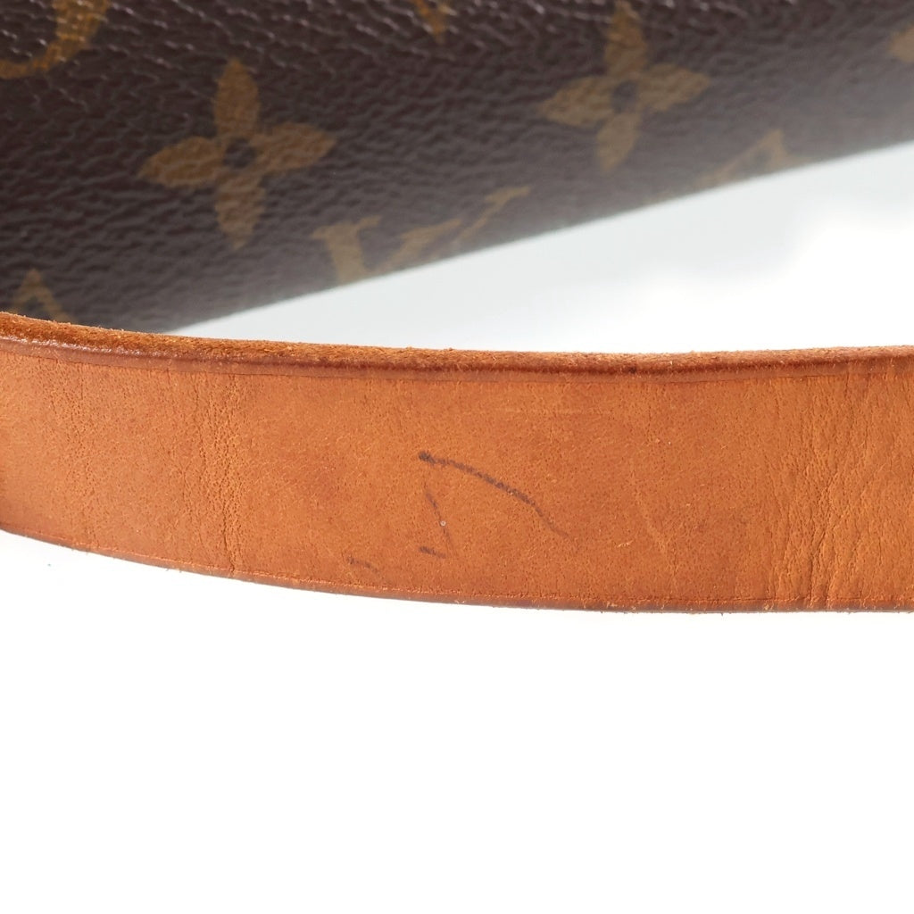 LOUIS VUITTON(ルイヴィトン) モノグラム カルトシエールGM ショルダーバッグ ブラウン レザー×PVC M51252 ゴールド金具 レディース