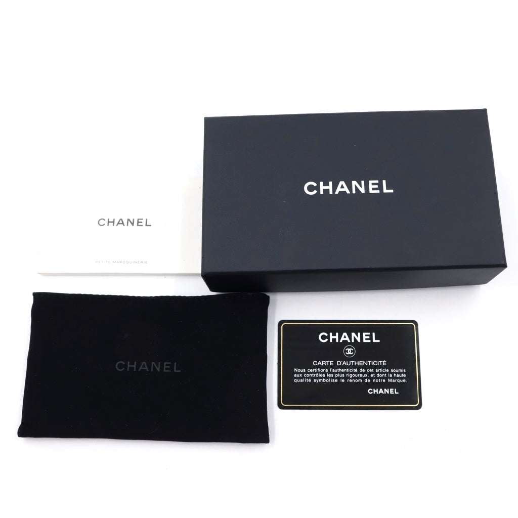 CHANEL(シャネル) マトラッセ クラシック カードケース 名刺入れ ブラック キャビアスキン AP0213 ゴールド金具 レディース