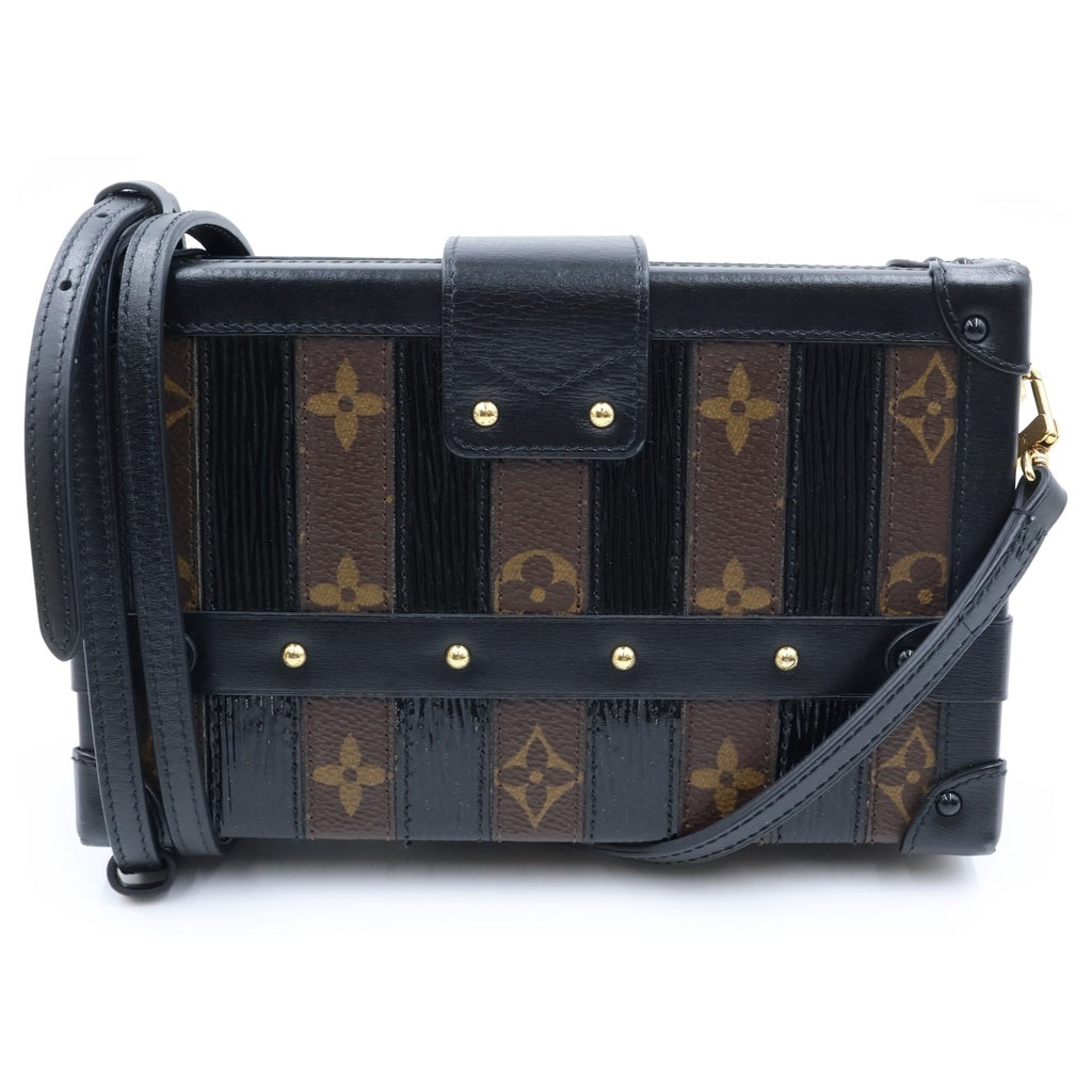 LOUIS VUITTON(ルイヴィトン) モノグラム プティット・マル ショルダーバッグ トランクバッグ ブラウン×ブラック PVC×レザー M56826 レディース