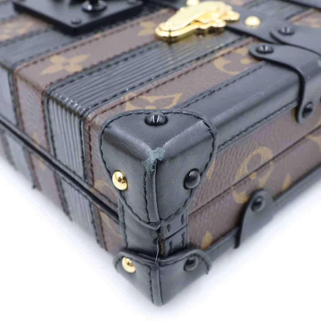 LOUIS VUITTON(ルイヴィトン) モノグラム プティット・マル ショルダーバッグ トランクバッグ ブラウン×ブラック PVC×レザー M56826 レディース