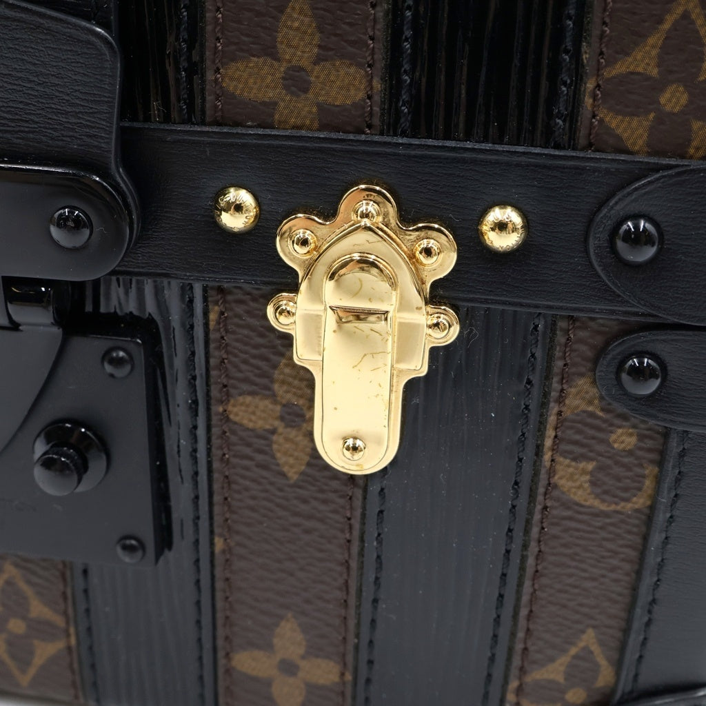 LOUIS VUITTON(ルイヴィトン) モノグラム プティット・マル ショルダーバッグ トランクバッグ ブラウン×ブラック PVC×レザー M56826 レディース