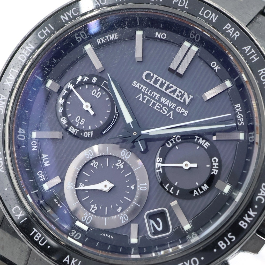 CITIZEN(シチズン) アテッサ アクトライン サテライト ウエーブ GPS 黒文字盤 Ti/ソーラー ブラックチタン F950-0029S01