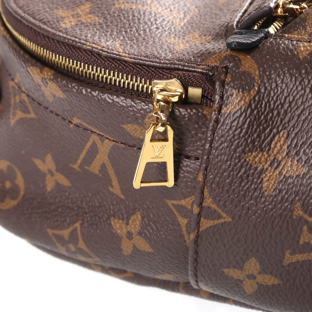 LOUIS VUITTON(ルイヴィトン) モノグラム パームスプリングス バックパックミニ リュック ブラウン PVC×レザー M44873 ICタイプ レディース