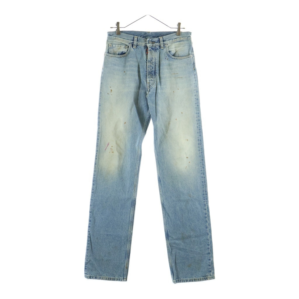 Maison Martin Margiela(メゾンマルタンマルジェラ) 2022ss Mud Wash Denim Jeans マッドウォッシュ デニムジーンズ ライトブルー レディース