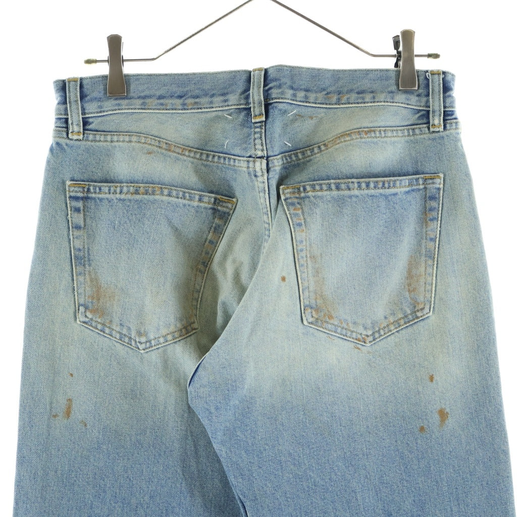 Maison Martin Margiela(メゾンマルタンマルジェラ) 2022ss Mud Wash Denim Jeans マッドウォッシュ デニムジーンズ ライトブルー レディース