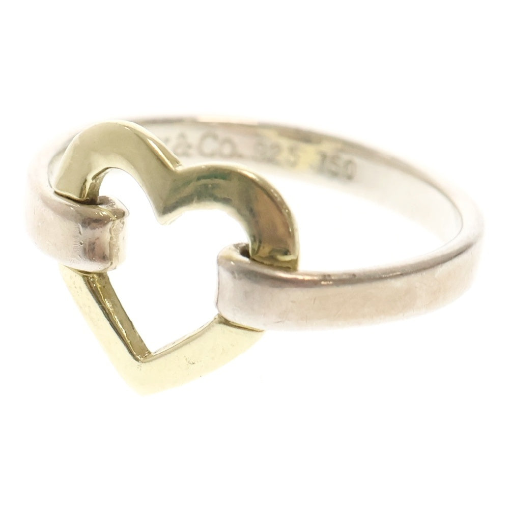 TIFFANY&Co(ティファニー) ヴィンテージ ハート リング SV925×K18 シルバー×ゴールド 約9号 指輪 アクセサリー